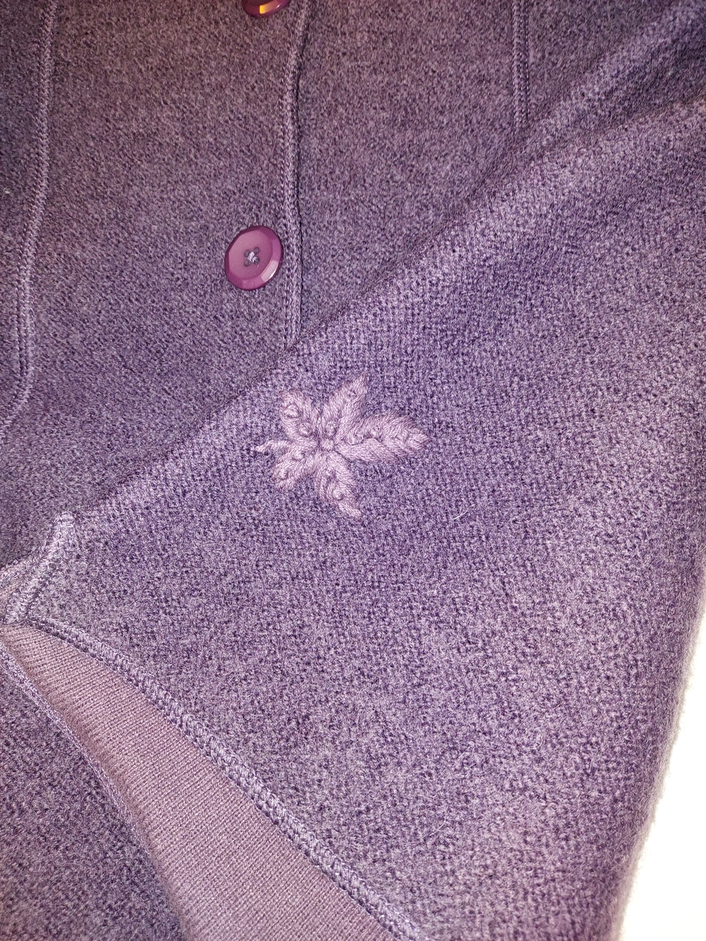 Cabela's Vintage Wool Blend Collared Button Up Cardigan Sweater Purple XL - Picture 9 of 10
